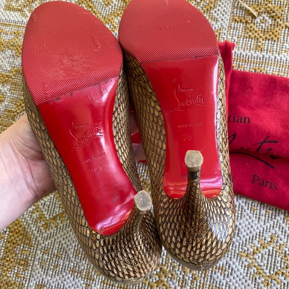 Authentic Louboutin Simple python heels leather snakeskin - Picture 9 of 9